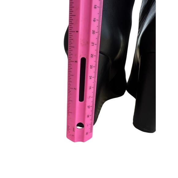 👢 1.STATE Black Leather Suede Wedge Boots Women’s Size 8.5 Pointed Toe - Picture 5 of 7